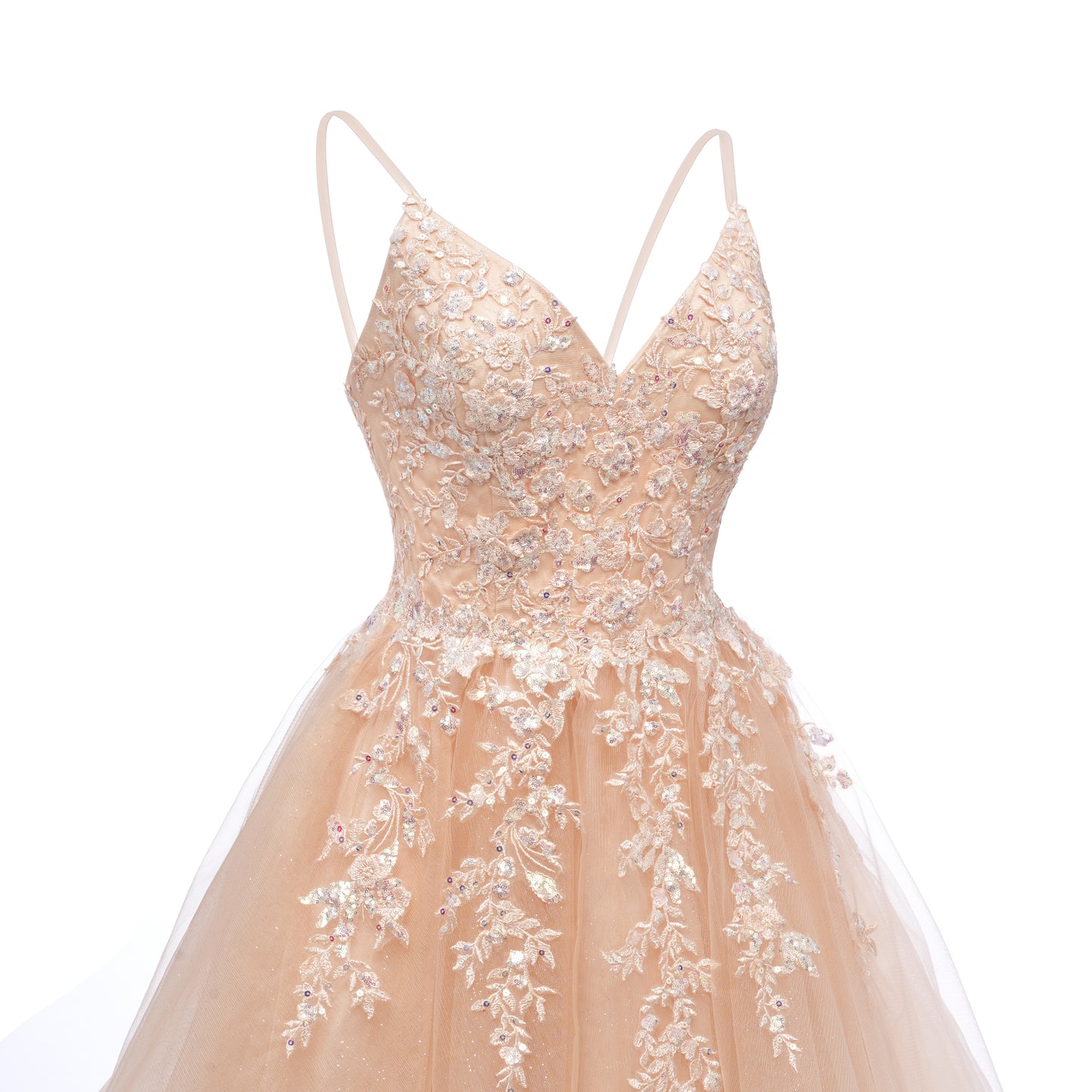 A-Line/Princess Straps Tulle Short/Mini Luxurious Cocktail Dresses with Lace Appliques