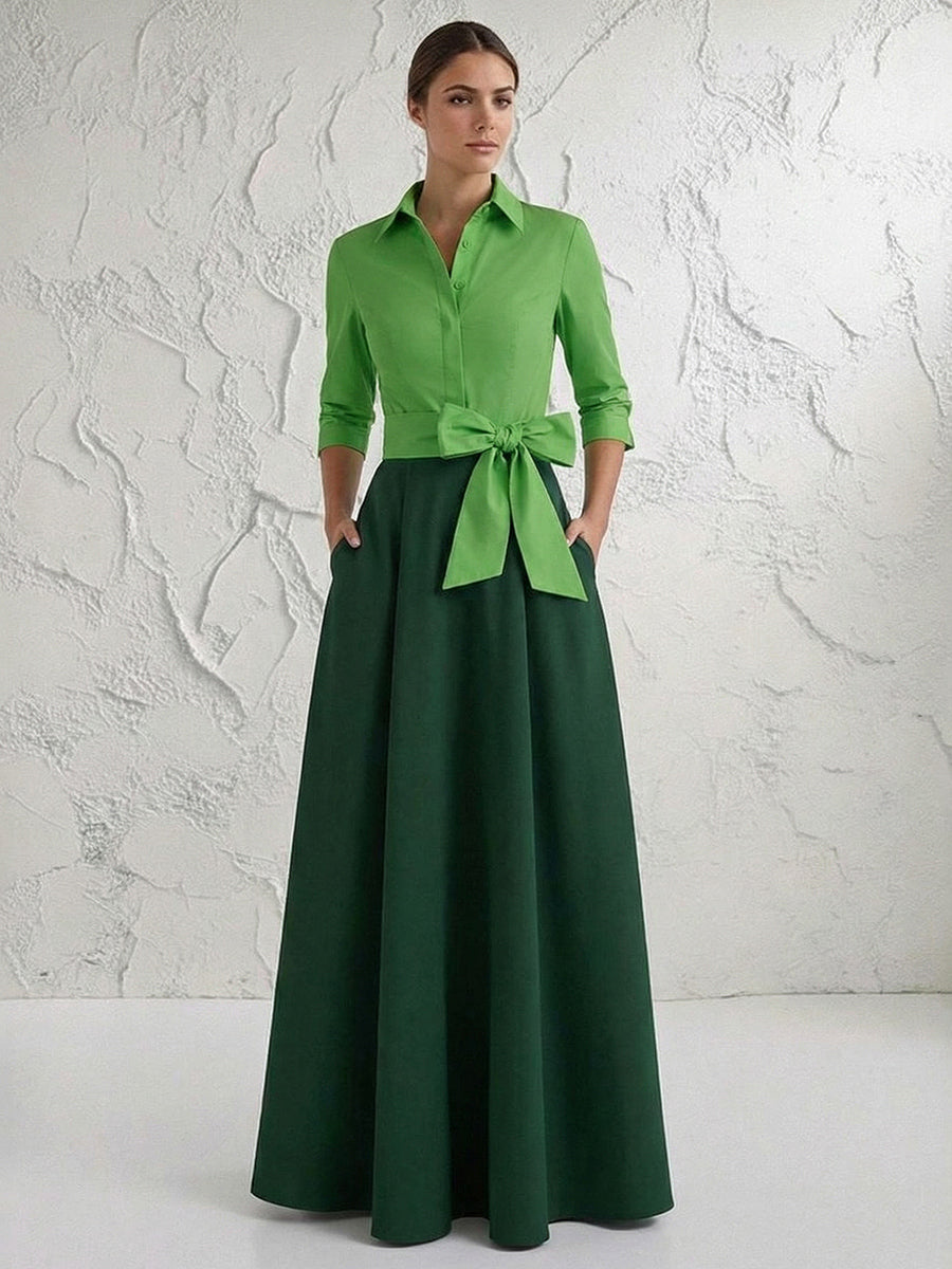A Line/Princess 3/4 Sleeve Long Pleated Mother of the Bride Dresses wi Shirees A Line/Princess 3/4 Sleeve Long Pleated Mother of the Bride Dresses wi Shirees