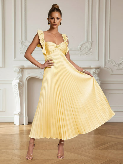 A-Line/Princess Short Sleeves Ruched Floor-Length Prom Dresses