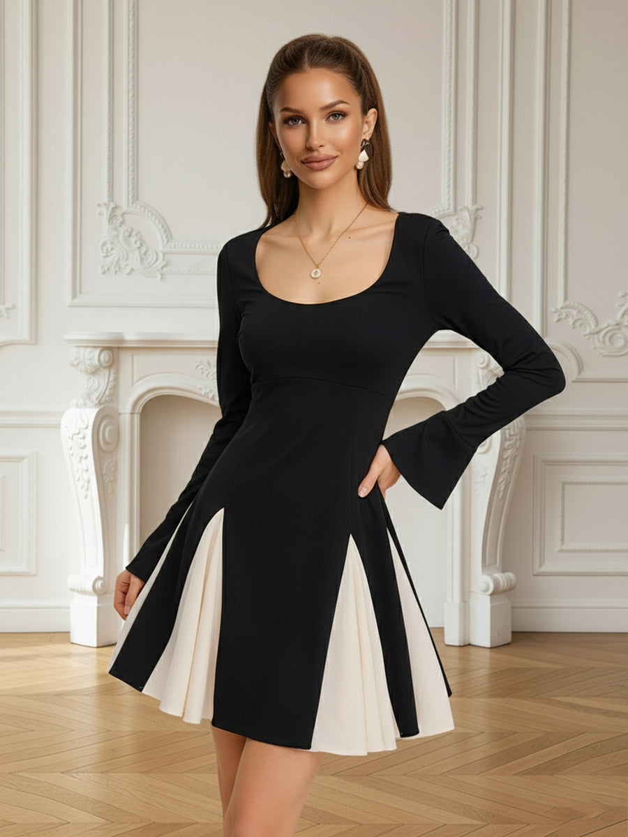 Elegant A-Line/Princess Long Sleeve Mini Prom Dresses