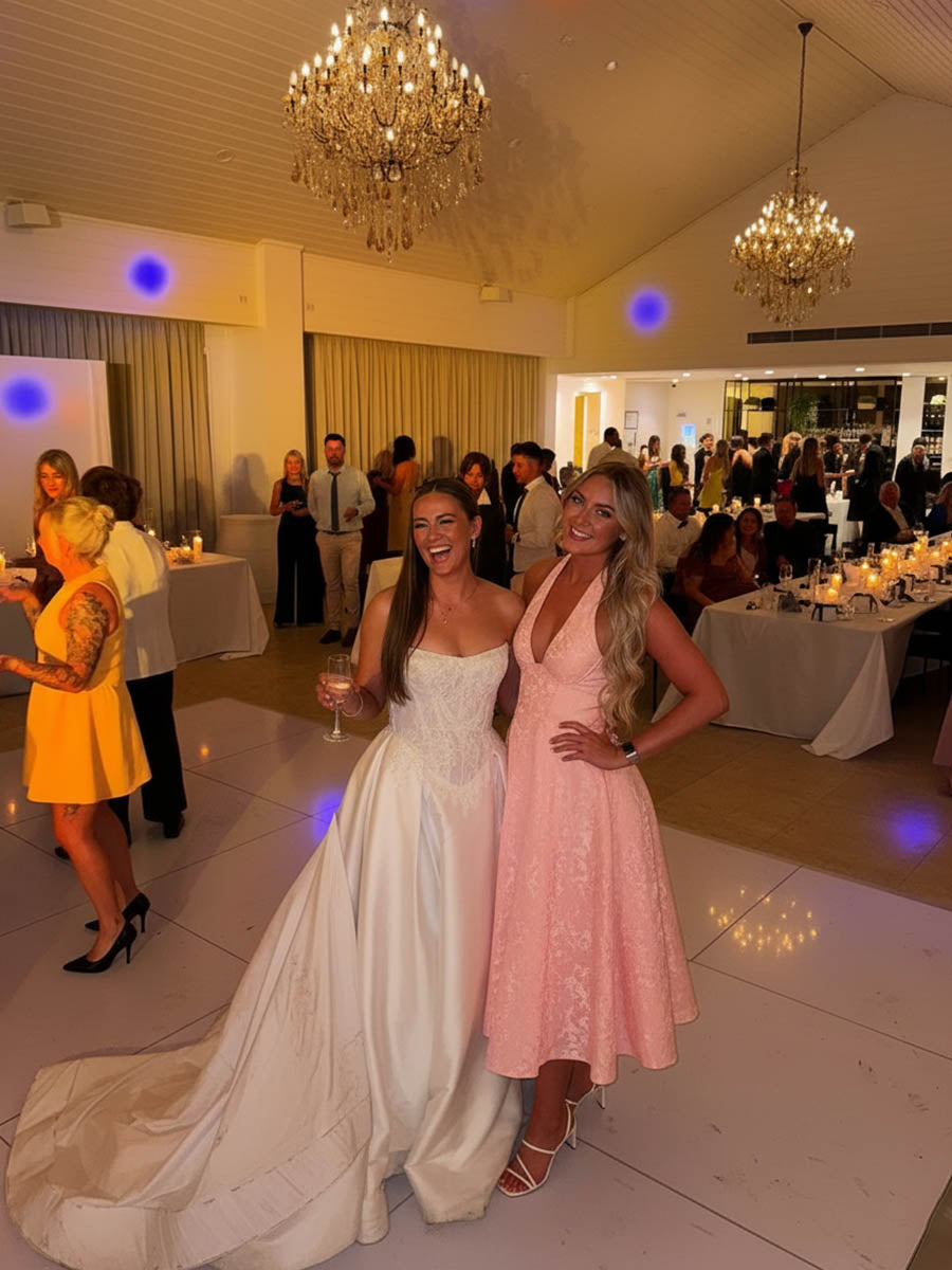 Vintage Jacquard Halter Midi Prom Dresses for Women with A Line Hem