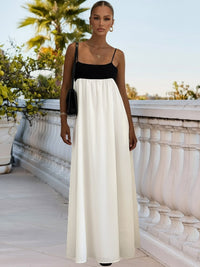 A-Line/Princess Spaghetti Strap Sleeveless Empire Waist Floor-Length Wedding Guest Dresses