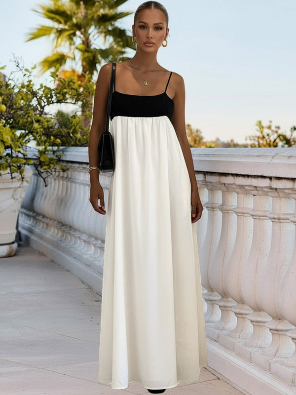 A-Line/Princess Spaghetti Strap Sleeveless Empire Waist Floor-Length Wedding Guest Dresses