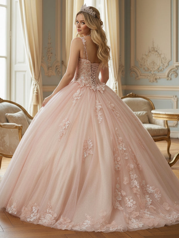 Ball Gown Off Shoulder Floor Length Quinceanera Dress for 15th Birthday