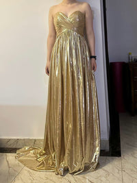 A-Line/Princess Strapless Ruched Taffeta Floor-Length Prom Dresses for Teens