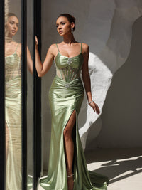 Sheath/Column Sweetheart Floor-Length Formal Evening Dresses Evening Gowns