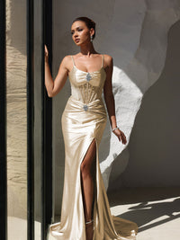 Sheath/Column Sweetheart Floor-Length Formal Evening Dresses Evening Gowns