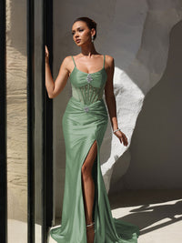 Sheath/Column Sweetheart Floor-Length Formal Evening Dresses Evening Gowns