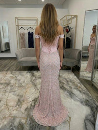 Glitter Sweetheart Off-Shoulder Corset Maxi Prom Dress for Teens Evening Gown