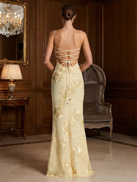 Jacquard Sheath/Column Strapless Floor-Length Prom Dresses with Corset Bodice