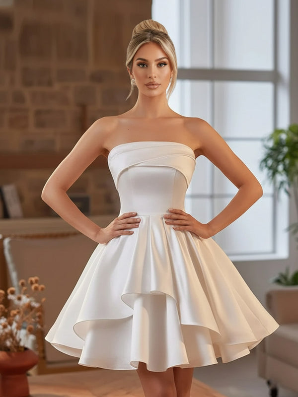 Shirees A Line/Princess Sleeveless Short-Length Homecoming Dresses 2026 Shirees A Line/Princess Sleeveless Short-Length Homecoming Dresses 2026