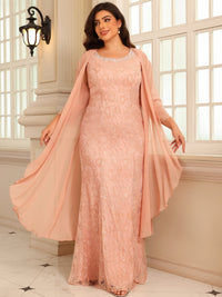 Sheath/Column Lace Appliques Two-Piece Floor-Length Mother of the Bride Dresses with Long Jacket