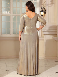 A-Line/Princess V-Neck Floor-Length Mother of the Bride Dresses with Pleats