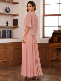 A-Line/Princess V-Neck Lace Appliques Two-Piece Ankle-Length Mother of the Bride Dresses with Jacket