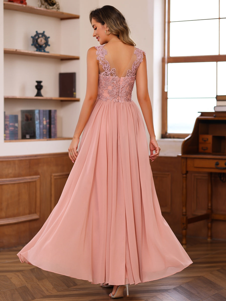 A-Line/Princess V-Neck Lace Appliques Two-Piece Ankle-Length Mother of the Bride Dresses with Jacket