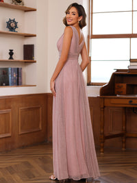 A-Line/Princess V-Neck Floor-Length Mother of the Bride Dresses with Pleats