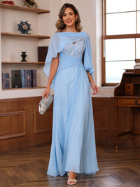 A-Line/Princess Lace Appliques Two-Piece Floor-Length Mother of the Bride Dresses with Jacket
