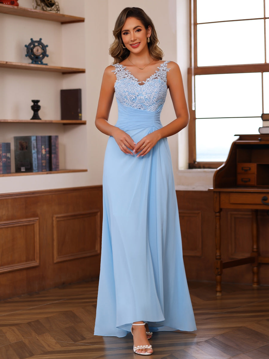 A-Line/Princess Lace Appliques Two-Piece Floor-Length Mother of the Bride Dresses with Jacket
