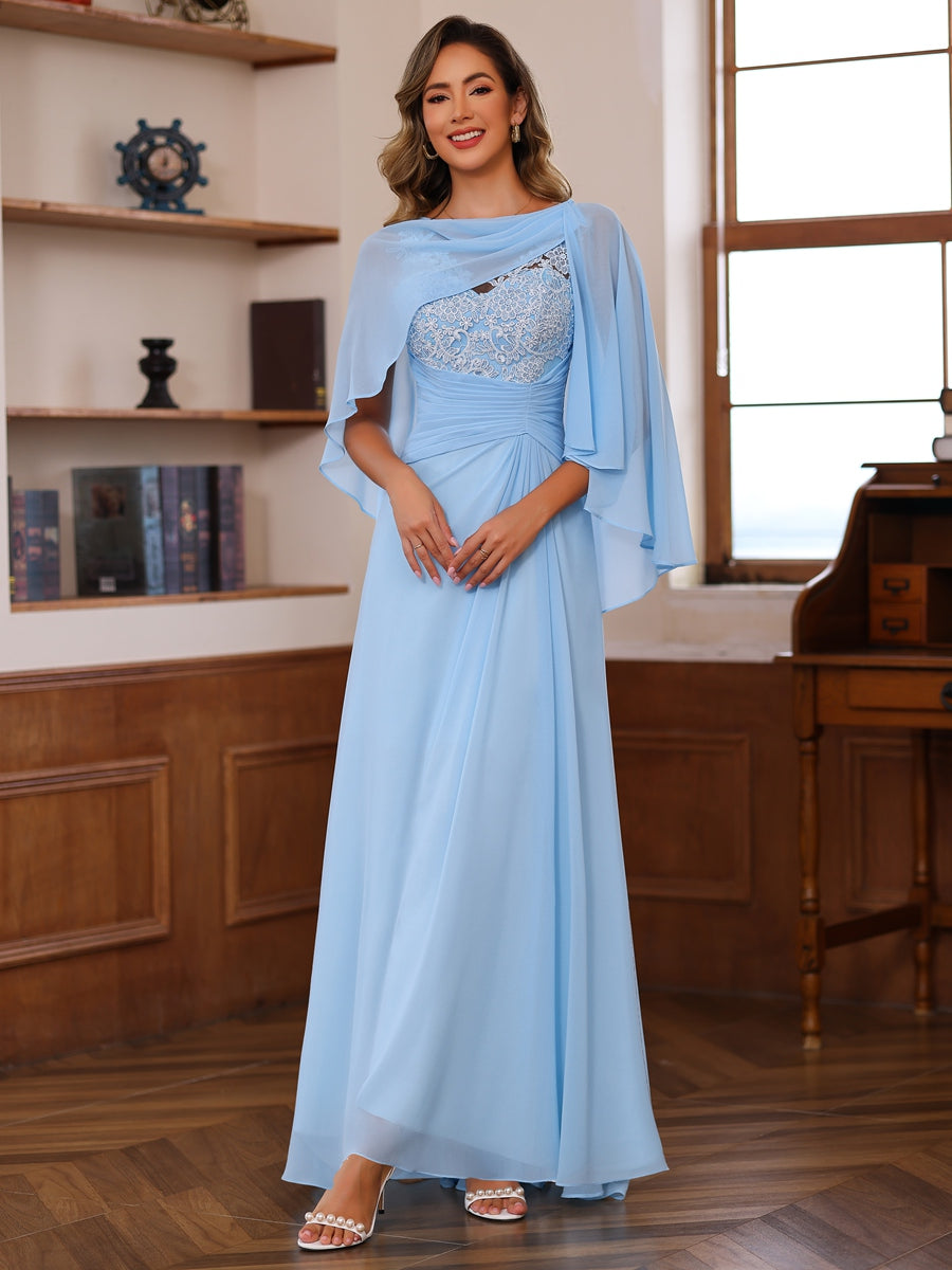 A-Line/Princess Lace Appliques Two-Piece Floor-Length Mother of the Bride Dresses with Jacket