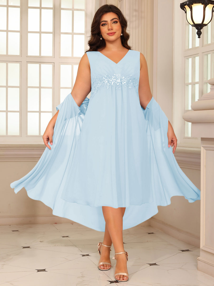 Shirees White Sheath/Column Lace Appliques Two-Piece Tea-Length Mother of the Bride Dresses with Jacket 2026