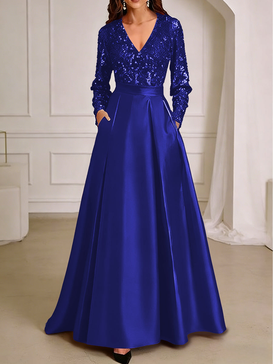 A-Line/Princess V-Neck Pleated Satin Ankle-Length Mother of the Bride Shirees A-Line/Princess V-Neck Pleated Satin Ankle-Length Mother of the Bride Shirees