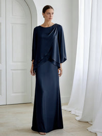 Sheath/Column Two-Piece Ruffle Floor-Length Mother of the Bride Dresses