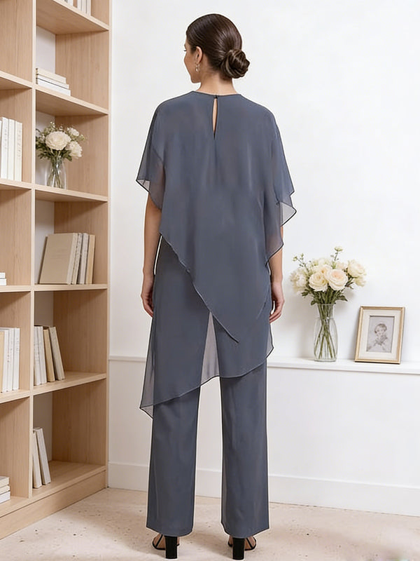 Shirees Separates Scoop Neck Ankle-Length Mother of the Bride Pant Suits with Ruffle 2026 Shirees Separates Scoop Neck Ankle-Length Mother of the Bride Pant Suits with Ruffle 2026