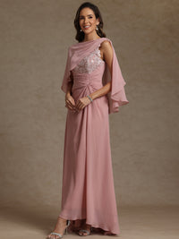 A-Line/Princess Two-Piece Pleated Lace Appliques Floor-Length Mother of the Bride Dresses with Ruffle