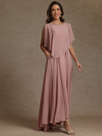 A-Line/Princess Asymmetrical Ankle-Length Mother of the Bride Dresses with Pockets