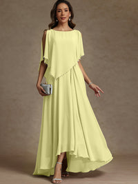 A-Line/Princess Asymmetrical Ankle-Length Mother of the Bride Dresses with Pockets