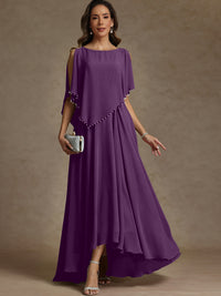 A-Line/Princess Asymmetrical Ankle-Length Mother of the Bride Dresses with Pockets