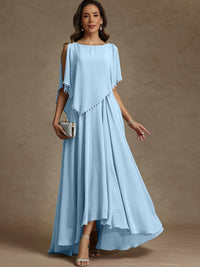 A-Line/Princess Asymmetrical Ankle-Length Mother of the Bride Dresses with Pockets