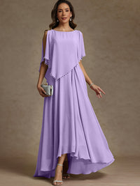 A-Line/Princess Asymmetrical Ankle-Length Mother of the Bride Dresses with Pockets