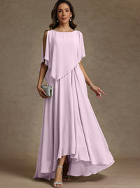 A-Line/Princess Asymmetrical Ankle-Length Mother of the Bride Dresses with Pockets