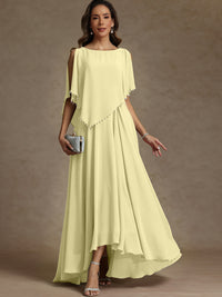 A-Line/Princess Asymmetrical Ankle-Length Mother of the Bride Dresses with Pockets