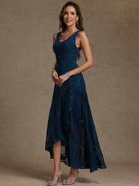 A-Line/Princess Two-Piece Asymmetrical Appliques Ankle-Length Mother of the Bride Dresses with Jacket