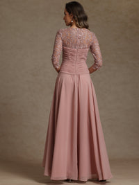 A-Line/Princess Square Neck Pleated Floor-Length Mother of the Bride Dresses with Lace Appliques