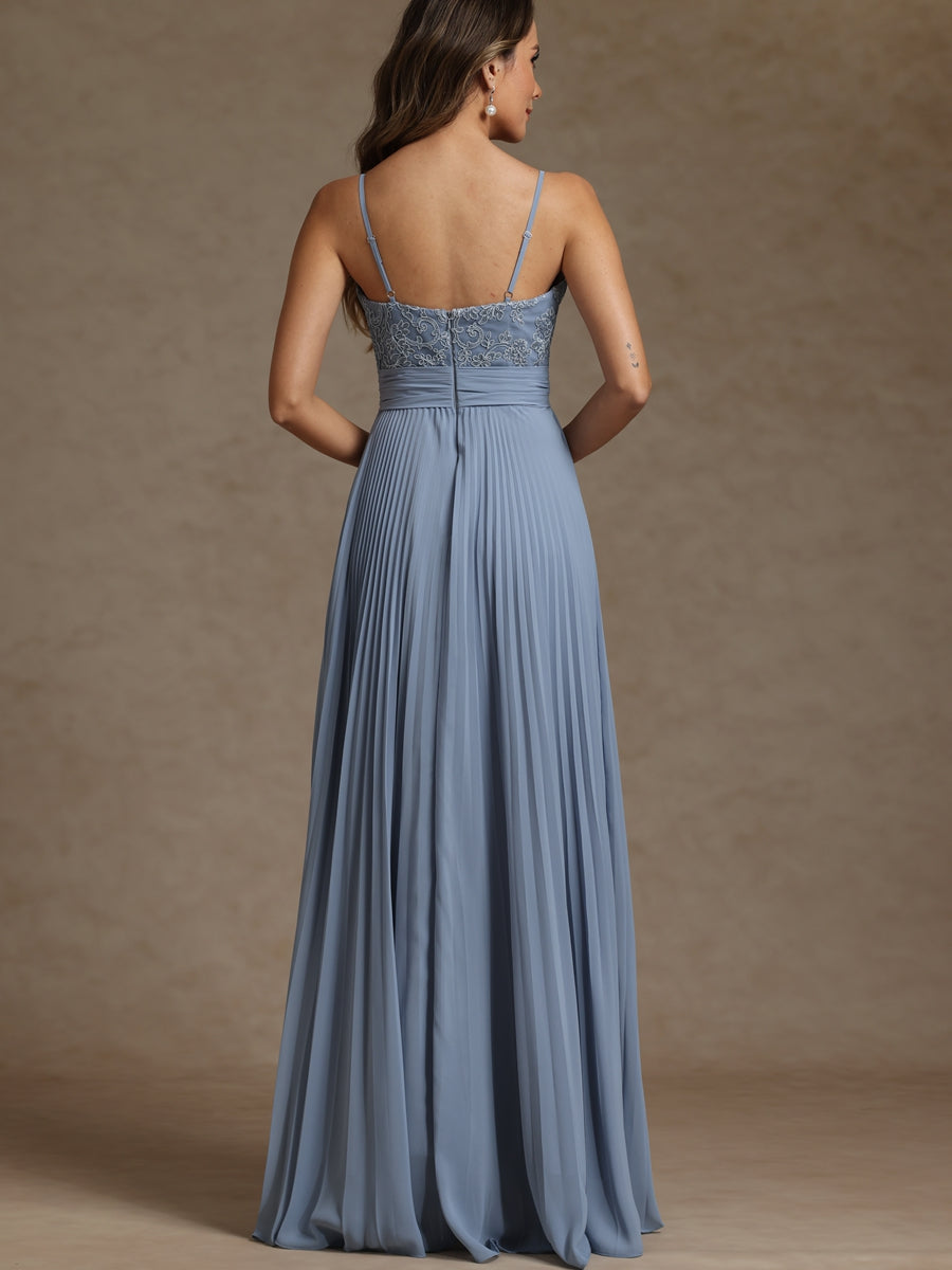A-Line/Princess Sweetheart Two-Piece Pleated Appliques Floor-Length Mother of the Bride Dresses with Jacket