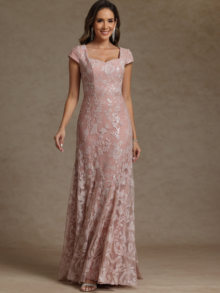 Mermaid/Trumpet Sweetheart Keyhole Floor-Length Mother of the Bride Dresses with Sequins