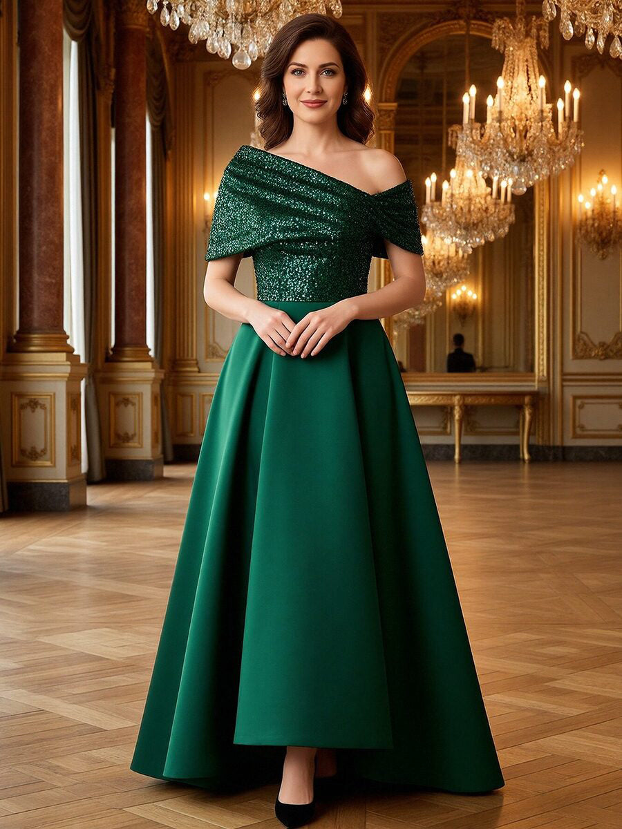 A-Line/Princess Off Shoulder Floor Length Mixed Mother of the Bride Dresses