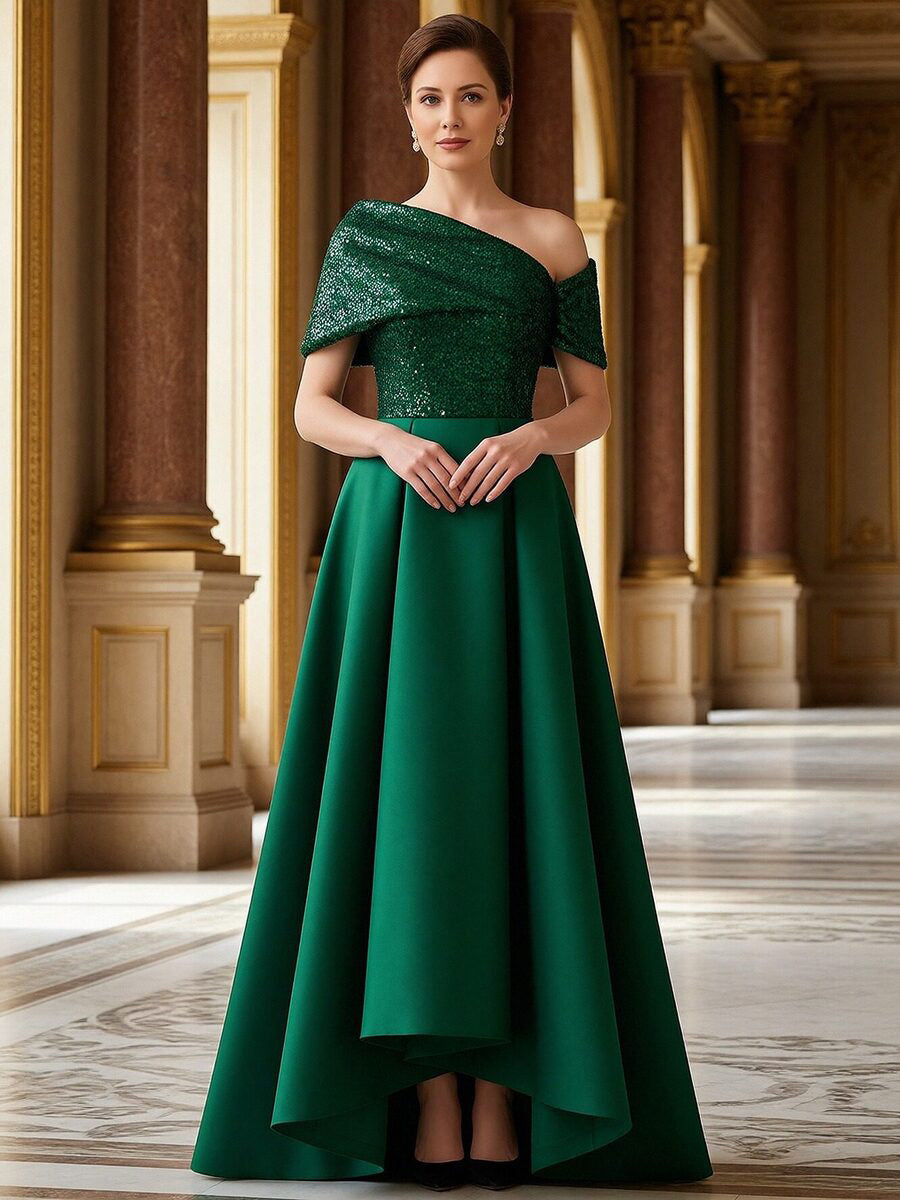 A-Line/Princess Off Shoulder Floor Length Mixed Mother of the Bride Dresses