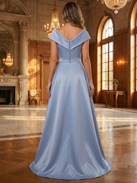 A-Line/Princess V Neck Lace Applique Elegant Mother of the Bride Dresses with Bow