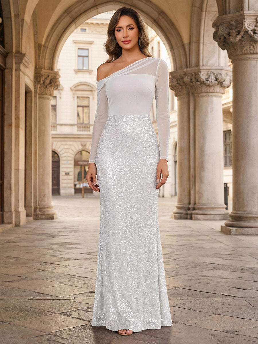 long sleeve concert dress CAROLINE (Style #116) - Sweetheart Neck, Long Sleeve Dress main image 0