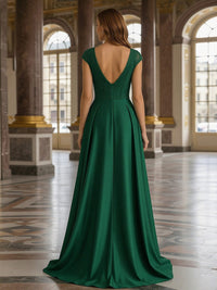 Sheath V Neck Beaded Floor Length Mother of the Bride Dresses with Jacquard