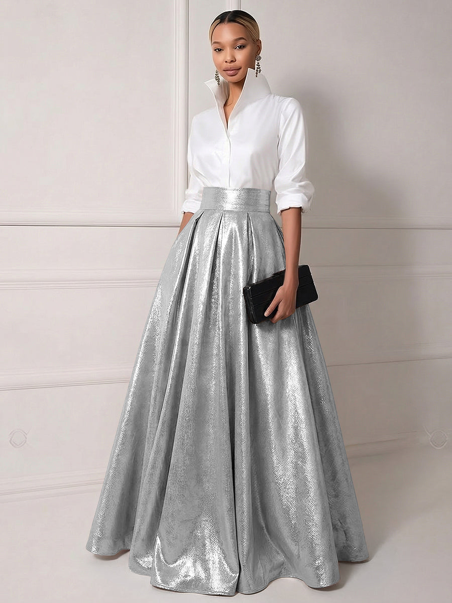 long black dress with silver sequins LIQUID SEQUIN BLACK DRESS BY LADIVINE T1001P main image 0
