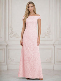 A Line Off Shoulder Floral Chiffon Sleeveless Floral Mother of the Bride Dresses