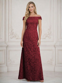 A Line Off Shoulder Floral Chiffon Sleeveless Floral Mother of the Bride Dresses