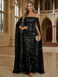 Mermaid Cold Shoulder Floor Length Mother of the Bride Dresses with Appliques