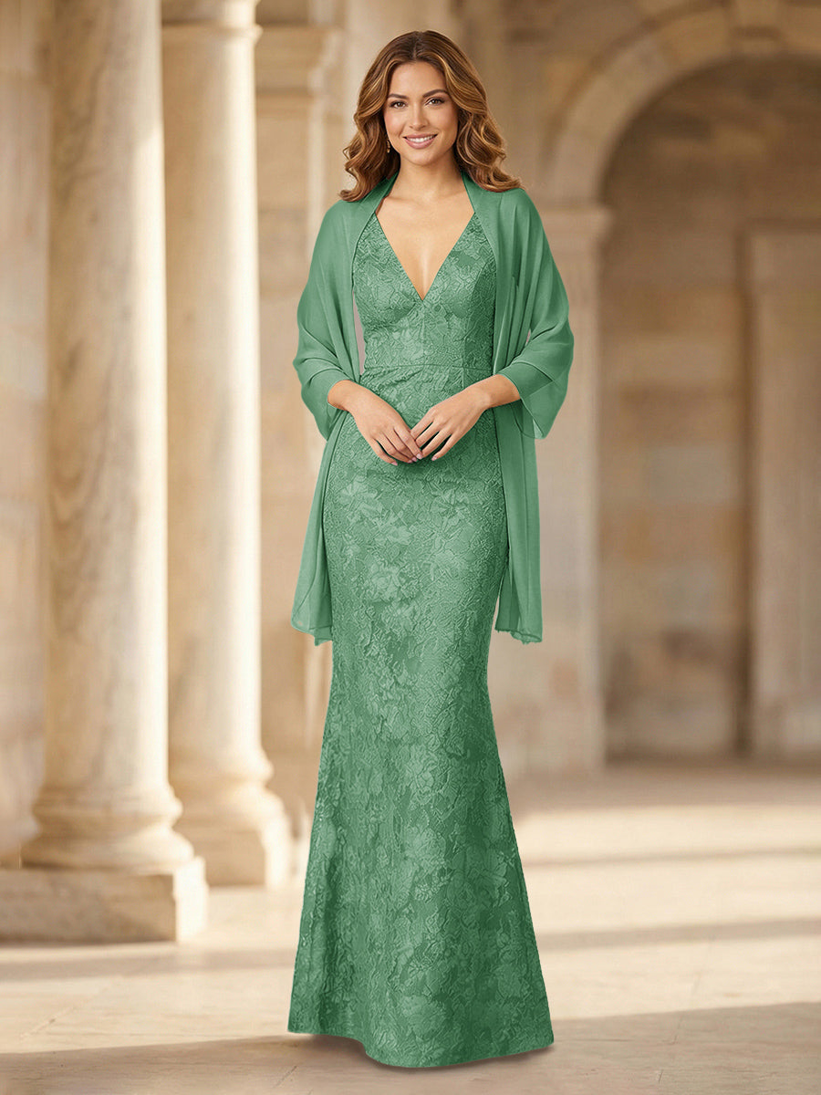 eucalyptus green mother of the bride dresses Shirees Eucalyptus Mermaid Sleeveless Lace Jacquard Mother of the Bride Dresses with Cape 2026