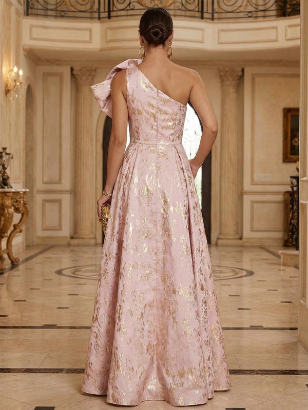 Blush Pink Mother of the Bride Dresses 2026 for Women A-Line One Shoulder Sleeveless Floor Length Formal Evening Gowns